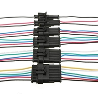 1/2/3/4/5/6 Broches Voiture Motobicyclettes Imperméable Electrique Connecteur Prise W/10cm Fil