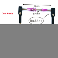 1/2/4/6PCS Dia.4mm Servo Bras Type de tige droite Tête simple / Têtes doubles Angle de gouvernail réglable pour avion à