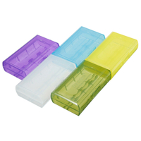 1/2X Boîte de rangement en plastique à double manchon pour 18650/16340/CR123A Batterie