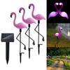 1/3 Pcs Flamant Rose Pelouse Patio Cour Passerelle Jardin Piquet Paysage Chemin Solaire