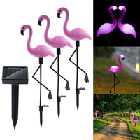 1/3 Pcs Flamant Rose Pelouse Patio Cour Passerelle Jardin Piquet Paysage Chemin Solaire