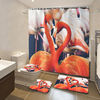 1/3 PCS Flamingo Étanche Salle De Bains Rideau De Douche Antidérapant Tapis Ensemble Piédestal Tapis Couvercle Toilette