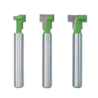 1/4 pouce tige 6.35mm T-Slot Cutter Router Bit Set Hexagon Bolt Key Hole Bits T Fraise à fente pour le travail du bois d