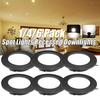 1/4/6 pièces LED Spot lumières caravane bateau lampe armoire bibliothèque encastré Downlight 12V