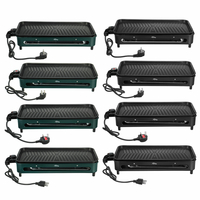 1500W 110V/220V Gril électrique intérieur sans fumée antiadhésif Grills de barbecue portables avec recettes,  chauffage r