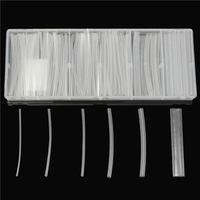 150pcs Transparent Polyoléfine 2: 1 Rétractable Kit de Tubes de Chaleur sans Halogène 6 Tailles