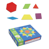 154 pièces blocs de Puzzle en bois ensemble blocs de modèle en bois forme géométrique Puzzle Tangram Montessori jouets p