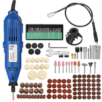 155pcs 130w mini broyeur électrique 6 pignon set outil rotatif et outil de gravure arbre flexible outil de polissage