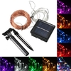 15M 150 LED solaire alimenté par fil de cuivre chaîne fée lumière Noël parti décor