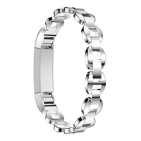 15mm Montre Bande femmes en acier inoxydable Réglable élégant remplacement de courroie pour Fitbit Alta