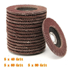 15pcs 115mm 40 60 80 grains de ponçage disques à lamelles meules