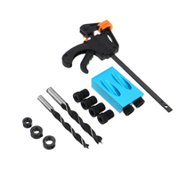 15PCS 15 ° Pocket Hig Jig Oblique Hole Locator 6/8 / 10mm Drill Woodworking Joinery Tool