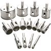 15PCS 15mm-50mm Diamond Drill Bits Hole Saw Diamond Drill Bit Set For Diamond Coating Carbon Steel For Glass Ceramics Po