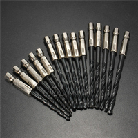 15pcs 3/4/5 mm HSS 1/4 pouce bits hex tige torsion de forage