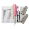 15pcs Kit Outils en feutrine en laine Needle Felting Starter Kit Mat Scissors Needle