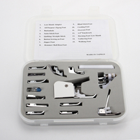 15pcs pieds de machine à coudre à faible tige pied presseur pied ensemble outils