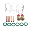 15Pcs TIG Soudage Torch Gas Objectif 12 Kit Coupe pour WP-9/20/25 Series 1 / 8inch