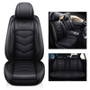 1/5 pièces housse de siège simple/complète universelle en cuir pleine voiture tapis de siège avant respirant coussin ens