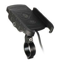 15W Qi Chargeur Sans Fil Étanche 360 ° En Aluminium Support De Téléphone Support De Guidon Pour Moto Vélo Vélo