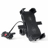 15W Qi QC3.0 USB charge rapide chargeur sans fil / filaire moto guidon support de téléphone portable support en aluminiu