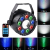 15W RGBW 10 LED Lumière stroboscopique de la télécommande DMX contrôlée par le son pour disco de Noël AC90-240V