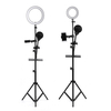 16 / 25cm Dimmable LED Support de trépied pour anneau lumineux avec support pour téléphone / micro Bluetooth Selfie Shut
