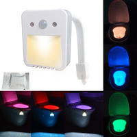 16 couleurs LED lumière de toilette à induction avec décor de lumière de nuit de capteur de toilette daromathérapie