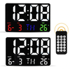 16-Inch LED Digital Wall Clock Alarm Clock Large Screen Temperature Date Day Display With Remote Control / Time/ Date/ C