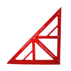 16 Inch Woodworking Triangle Measuring Ruler Aluminum Alloy Red High Precision 90/45 Degree Angle Clear Metric Scale for