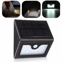 16 LED Énergie solaire PIR Lampe de jardin étanche extérieure avec capteur de mouvement