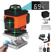 16 lignes 3D 360 ° niveau laser vert auto-nivelant ligne transversale horizontale LCD outil