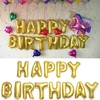 16 pouces feuille dor alphabet ballons lettres joyeux anniversaire décor de fête