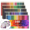 160 pièces ensemble de crayons de couleur en bois aiguisé huileux eau insoluble couleur plomb peinture dessin croquis po