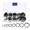 160pcs c-clips type c circlip anneau de retenue robuste ensemble de retenue assortiment anneau noir 8 tailles