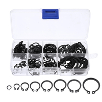 160pcs c-clips type c circlip anneau de retenue robuste ensemble de retenue assortiment anneau noir 8 tailles
