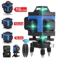 16/12/8 ligne 360 ° croix verticale horizontale 4D lumière verte niveau Laser mesure auto-nivelante faisceau Laser super