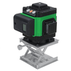 16/12/8 ligne 4D 360 ° horizontale verticale croix verte lumière laser niveau auto-nivelant mesure faisceau laser super