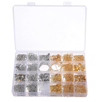 1630Pcs / Set Épingles À Oeil Pinces De Homard Bijoux Fil Boucle Doreille Crochets Bijoux Trouver Kit pour DIY Coll
