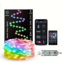 16.4ft /32.8ft /65.6ftiDeal LED Colorful USB LED Decorative String Lights with App Control Bluetooth Remote IP66 Water