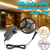 16.4FT 5M 24W 3528 SMD étanche LED bande de lumière blanc / blanc chaud lampe à ruban à intensité variable pour la cuisi