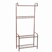 165 cm vêtements tissu porte-manteau cintre vêtement Portable étagère à chaussures étagère support chapeau crochet organ