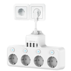 16A 4000W EU Plug Power Strip 4-Way USB Port Electrical Socket Power Strip Individually Switchable Home Adapter Surge-Pr