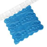 16cm Fondant en relief rouleau à pâtisserie motif de fleur gâteau acrylique pâte à pâtisserie gaufrage artisanat rouleau