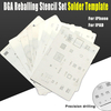 16Pcs / Lot Puce pour carte à puce BGA Reballing Stencil Kits Set Modèle de soudure pour Iphone X 8 7 6s 6 Plus SE 5S 5C