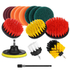 16pcs / set kit de brosse de nettoyage de récureuse de forage pour les surfaces de salle de bain carrelage et coulis de