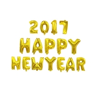 16pcs 21inch 2017 heureux année nouvelle lettre ballons de film en aluminium mis festival célébration