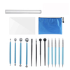 16pcs bricolage dotting outils stylets à bille roulé kit de panneau de rob pour la peinture de mandala