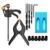 16PCS Silverline Gabarit de trou de poche Kit Locator Joint Hole Tool Vis Cheville Drill Set