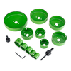 16pcs trou en acier au carbone vu kit de coupe scie 19-127mm coupe-feuille en bois avec boîte