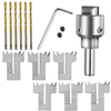 16PCS Wooden Beads Drill Bit Set Wooden Thick Ring Maker Woodworking Milling Cutter for Making Wooden Rings and Jewelry